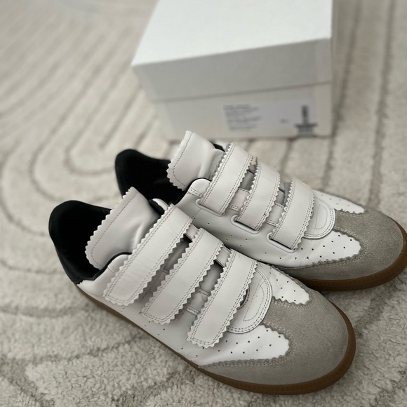 Isabel Marant Beth Perforated Leather Grip-Strap Sneaker Size 39 (US 8) - Picture 8 of 8